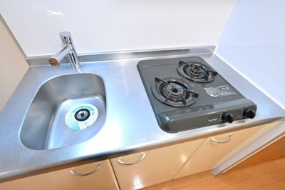 【キッチン】 | スカイコート両国第２ | システムキッチン（2口ガスコンロ）