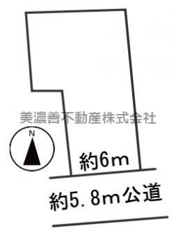 ５５５１５　岐阜市忠節町土地の区画図