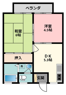 【間取り】 | 【無料Wi-Fi付】ジョイフル柏原