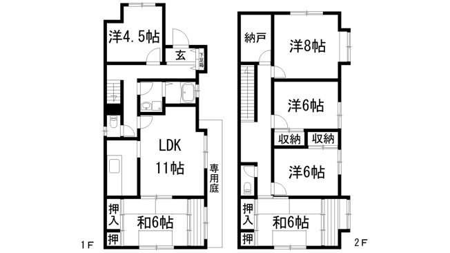 【間取り】 | グロース甲陽園ヴィラB
