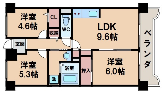 【間取り】 | テクノコーポラス西田辺