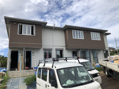 【外観】 | チェスナッツメゾンⅢ【SHM】 | ※施工中※積水ハウス施工の賃貸住宅シャーメゾン♪2020年11月完成予定の新築アパートです☆ペットOK！ワンちゃん・ネコちゃんと一緒に暮らせます♪