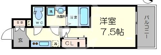 【間取り】 | エスプレイス難波サウスゲート
