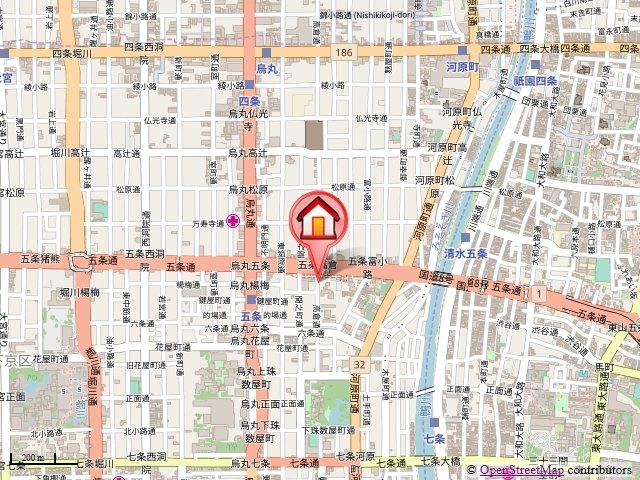 ベルク五条高倉の地図