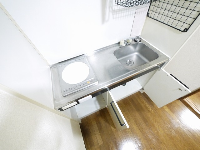 ハーティハイツのキッチン|コンパクトなキッチンで掃除もラクラク