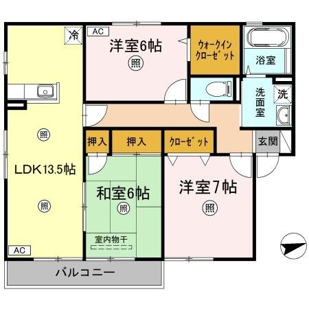 バームクーヘンA棟の間取り