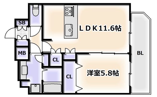 【間取り】 | プレサンス難波フィネスト