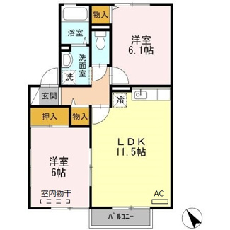 【間取り】 | インター池田 A棟