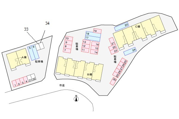 バービー・カール　A棟の区画図