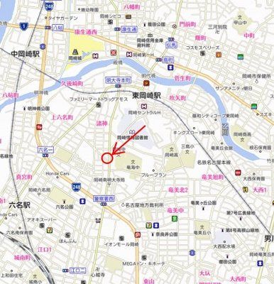 【地図】 | 岡崎市明大寺町字池下