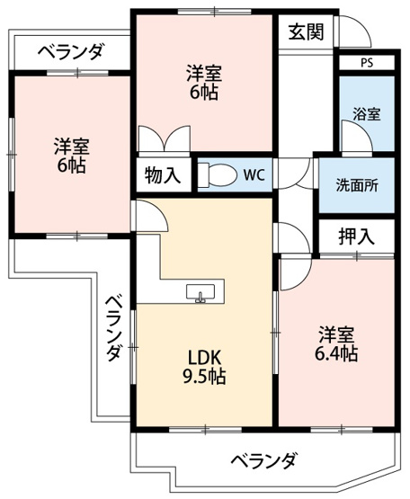 【間取り】 | ＰＡＲＫ　ＳＩＤＥ　ＳＵＺＵ：Ｋ