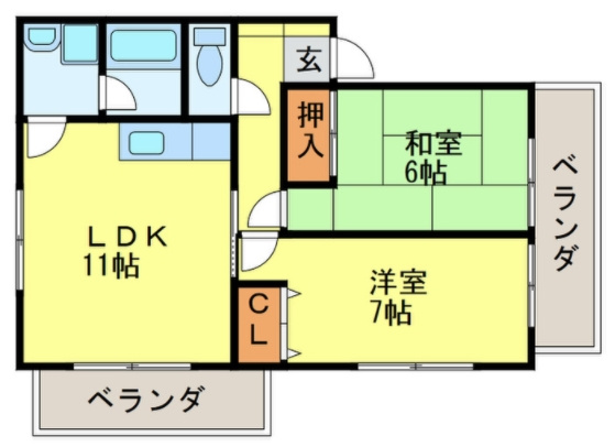 【間取り】 | プリメラ緒方