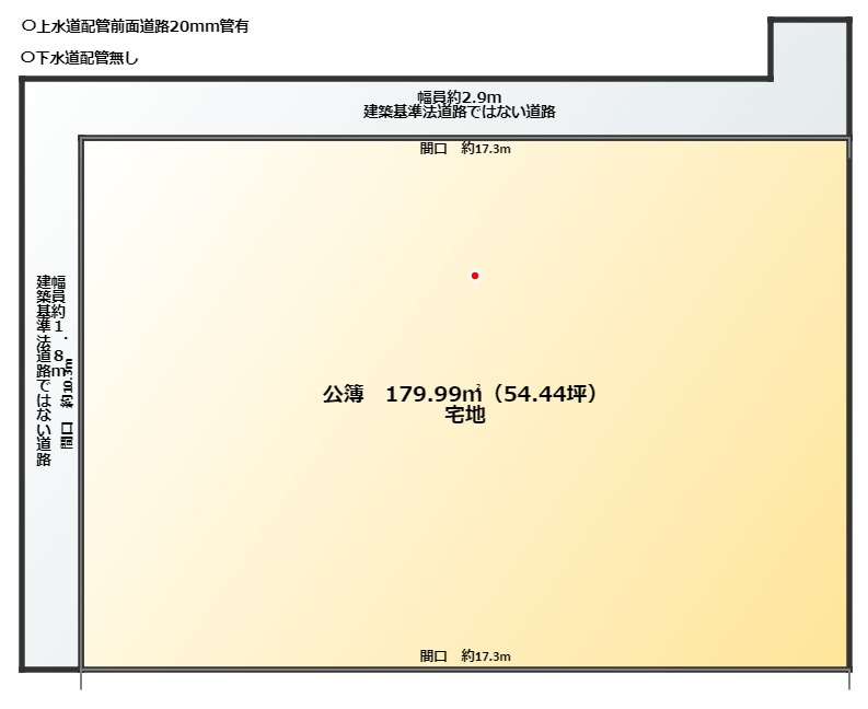 筑後市津島　売地の土地図