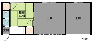 【間取り】 | 下滝駅前戸建 | 離れ1階