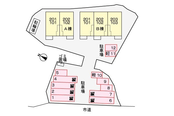 ファイン　ヴィラ　Ⅲ　Ｂの区画図