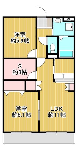 ランドロードUB棟の間取り