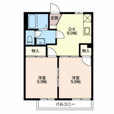 【間取り】 | ハイタウンウエハラB