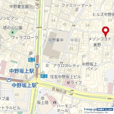 【地図】 | ライオンズマンション中野坂上