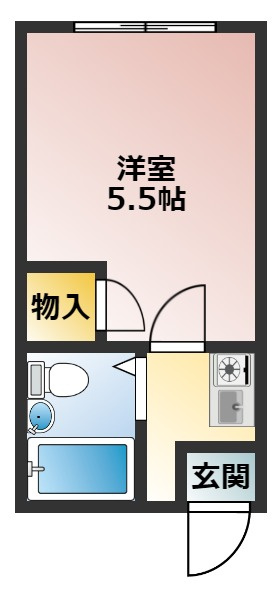 奥田ハイツの間取り|イメージ画像になります。
反転の場合もあります。