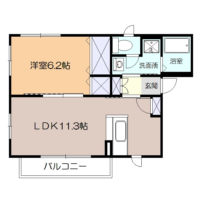 アルカンシェルAの間取り