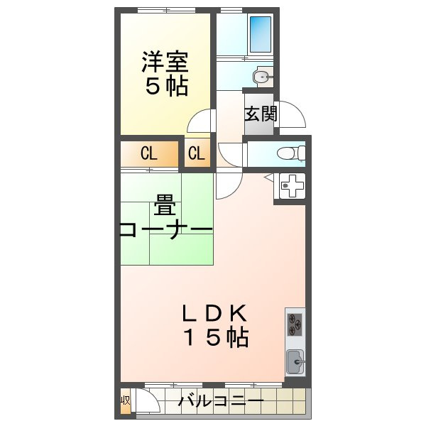 垂水農住団地５号棟の間取り