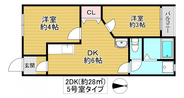 川端ハイツの間取り