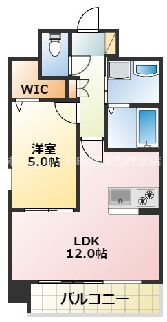 熊本市中央区大江本町の賃貸マンションの間取り