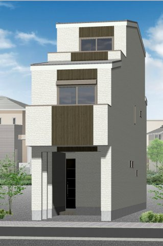 堺市北区百舌鳥梅町　土地の外観パース|参考プラン　外観パース