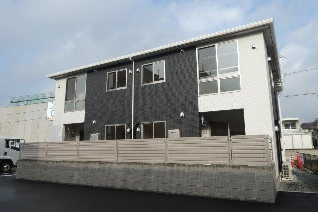 倉敷市真備町川辺のアパートの外観