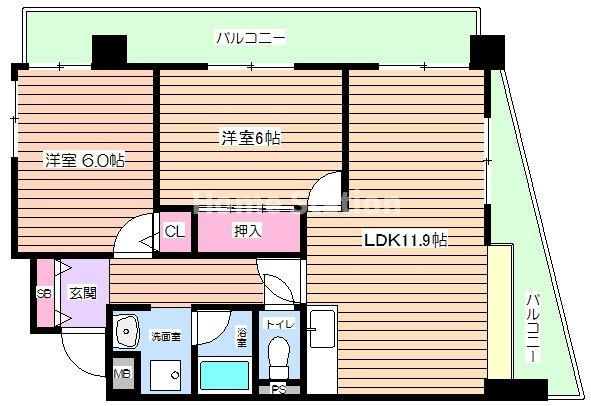【間取り】 | シティレジデンス福島Ⅹ