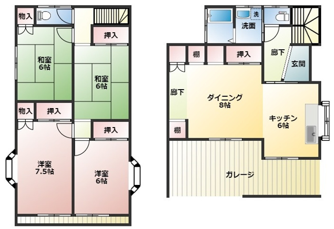 【間取り】 | ガレージハウス木更津真里