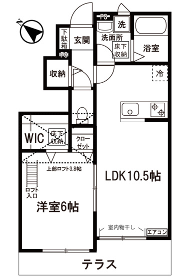 【間取り】 | エアリーズ | 1LDKタイプはキッチンと寝室を分けたい方におすすめです☆カップルさんや新婚さんにも大人気！