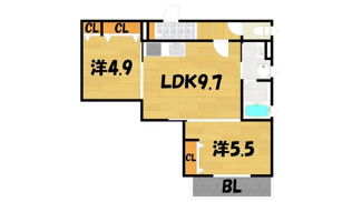【間取り】 | クリエオーレ三ツ島Ⅰ