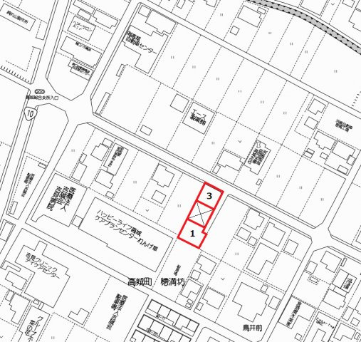 都城市高城町穂満坊の売地の土地図