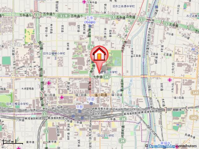 ドミール東洞院の地図