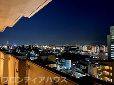 【展望】 | ライオンズマンション灘南 | 物件からの眺望（夜）