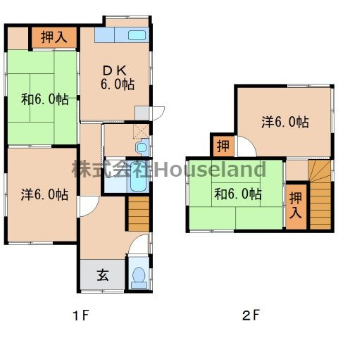 西庄戸建の間取り