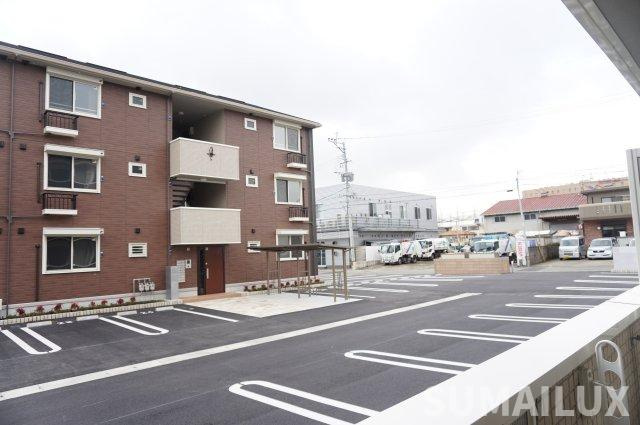 熊本市東区御領５丁目のアパートの駐車場