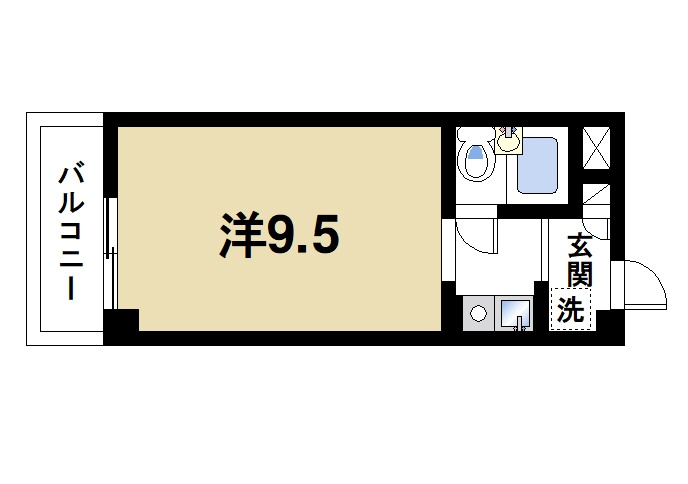 ローズベリー大西の間取り|一人暮らしにおすすめの間取りです
