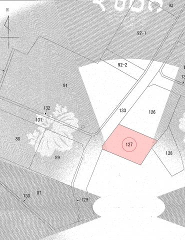 岡崎市細川町字上屋敷127の土地図