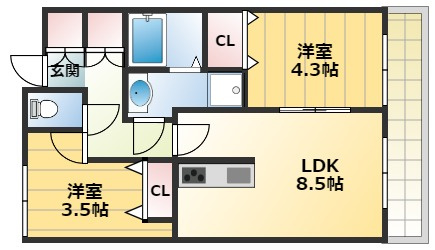 センティーレ和泉の間取り