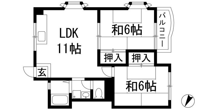 【間取り】 | メゾン三宅１