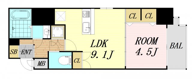 La Douceur梅田East　仲介手数料無料の間取り
