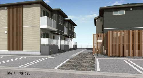 倉敷市新田のアパートのその他共用部分|イメージパース