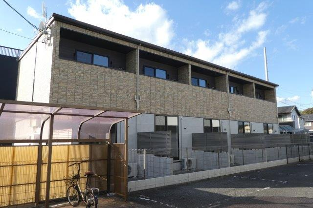 総社市真壁のアパートの外観