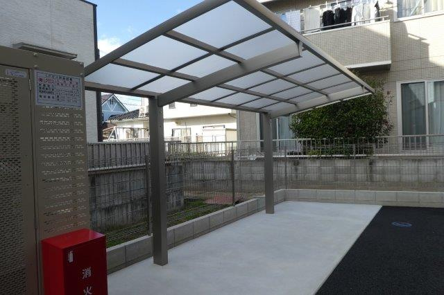 総社市真壁のアパートのその他共用部分|自転車置き場