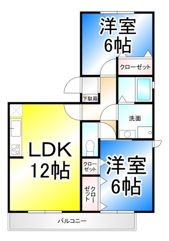 シェルブール　二番街の間取り