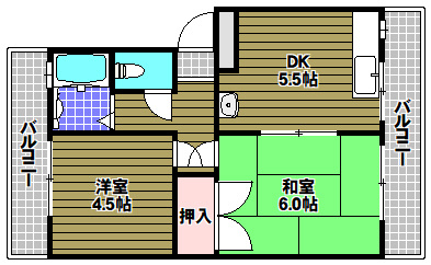 末広マンションの間取り