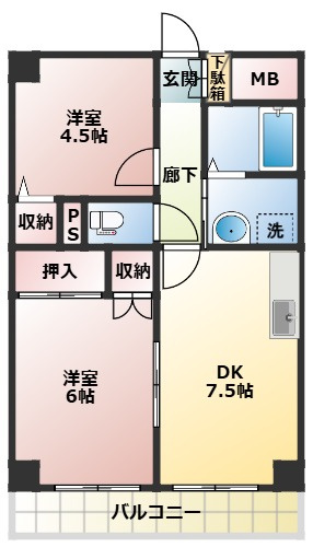 コーポラス花見川の間取り