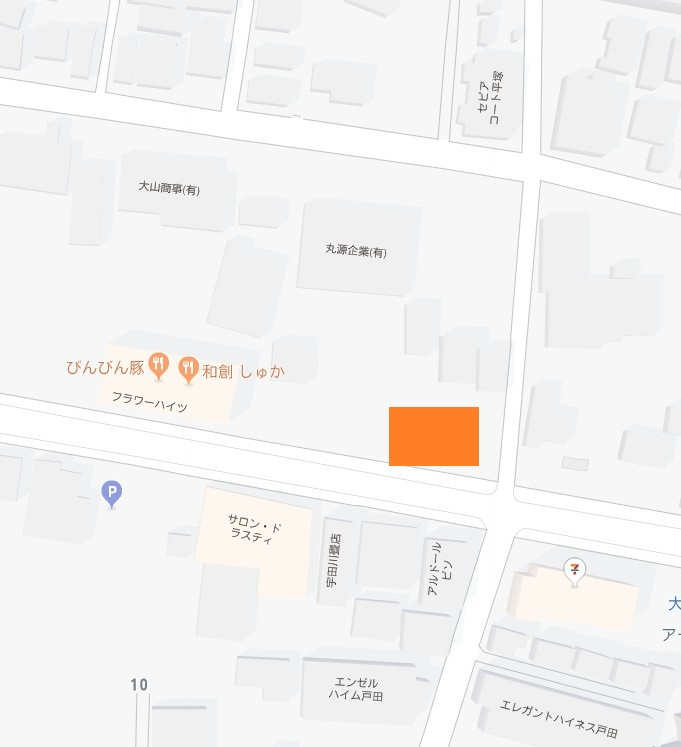 馬場南パーキングの地図